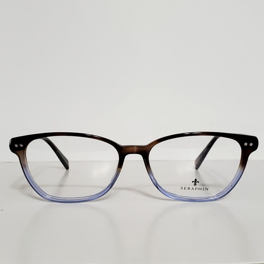 Womens Seraphin Tortoise Blue Fade Eyeglasses Frames 53-16-150 Handmade Japan